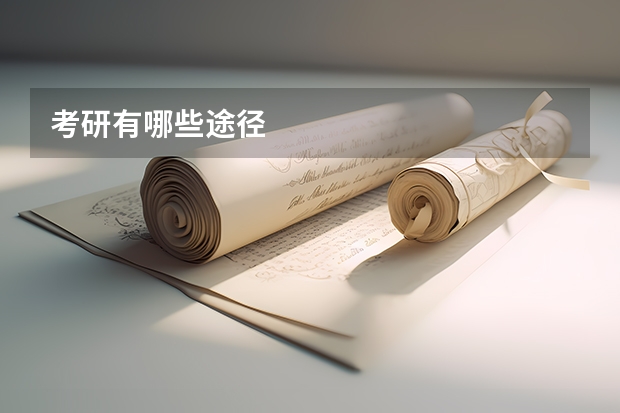 考研有哪些途径