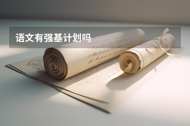 语文有强基计划吗