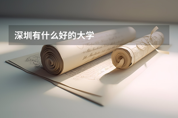 深圳有什么好的大学