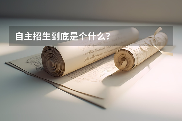 自主招生到底是个什么？