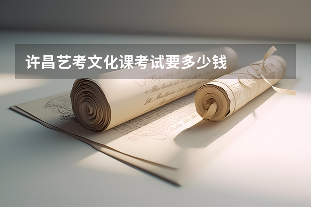 许昌艺考文化课考试要多少钱