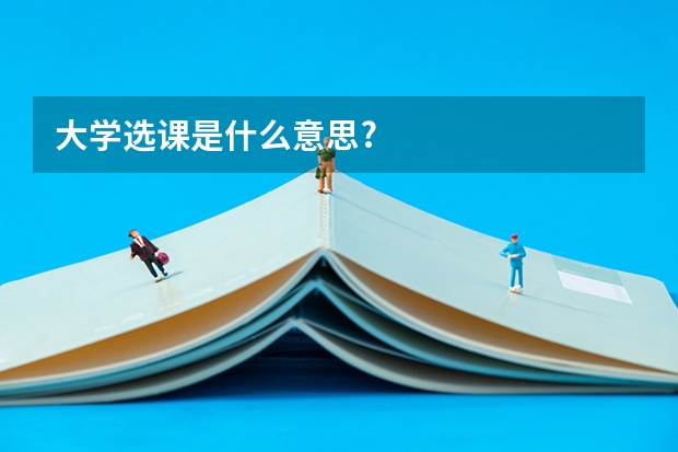 大学选课是什么意思?