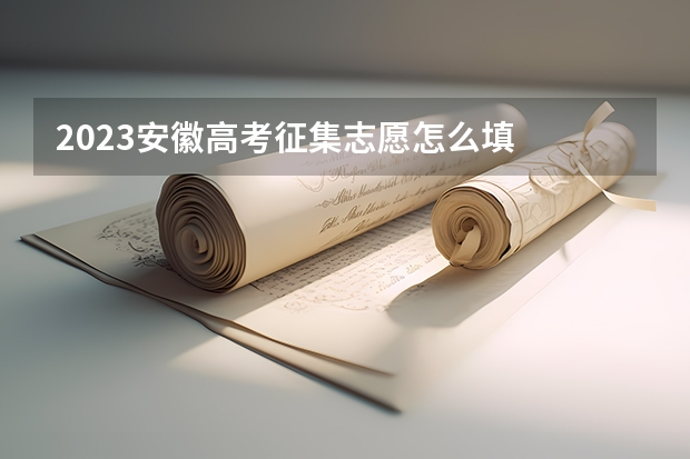 2023安徽高考征集志愿怎么填
