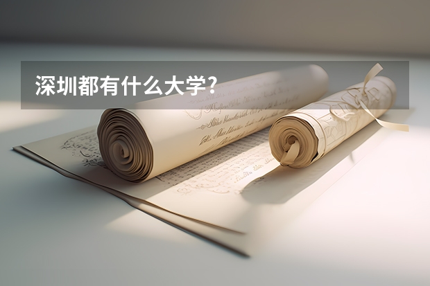深圳都有什么大学?